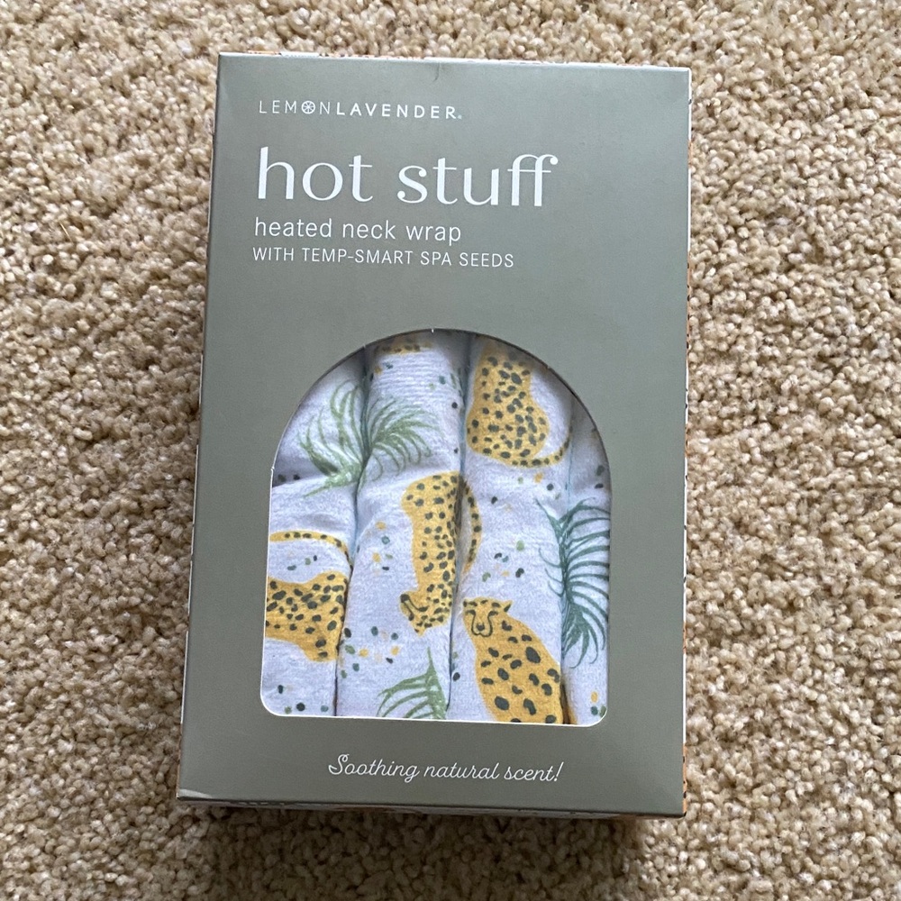 Lemon Lavender Heated Neck Wrap - White and Yellow